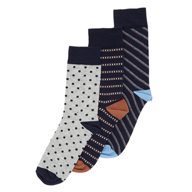 Centered Fashion Socks - Pack Of 3